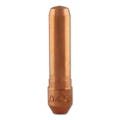 Centerfire Contact Tip, 0.045 in Tip ID, 1.5 in Long, Non-Threaded, Tapered Base