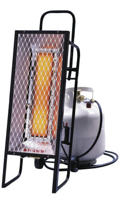 Portable Radiant Heater, 35,000 Btu/h, 12 h