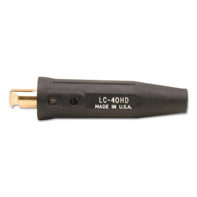 Cable Connector, Double Oval-Point Screw Connection, Male, 3/0-4/0 Cap., Black