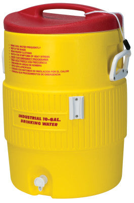Heat Stress Solution Water Coolers, 10 Gallon, Red and Yellow