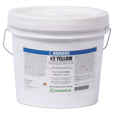 Magnavis Dry Method Non-Fluorescent Magnetic Powders, 45 lb, Pail, Yellow