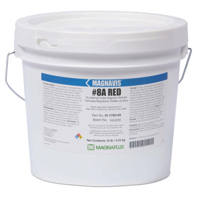 Magnavis Dry Method Non-Fluorescent Magnetic Powders, 45 lb, Pail, Red