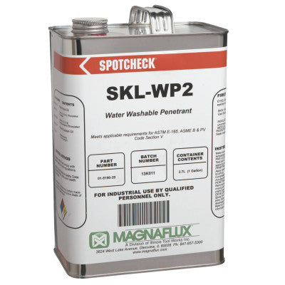 Spotcheck SKL-WP2 Water Washable Penetrants, Liquid Penetrant, Bottle, 1 gal