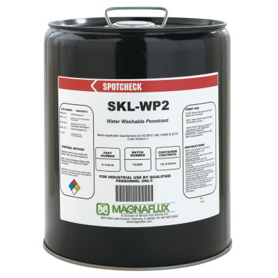 Spotcheck SKL-WP2 Water Washable Penetrants, Liquid Penetrant, Pail, 5 gal