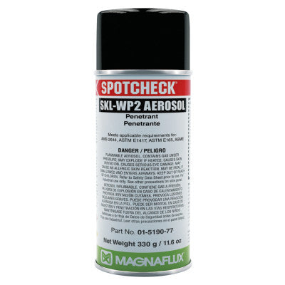 Spotcheck SKL-WP2 Water Washable Penetrant, Liquid, Aerosol Can, Red, 16 oz