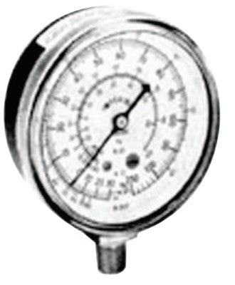 2 1/2 in Refrigerant Gauge, 500 psi (tensile), 1/8 in NPT(M)