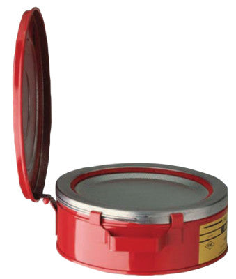 Bench Cans, Hazardous Liquid Cleaning Can, 2 qt, Red