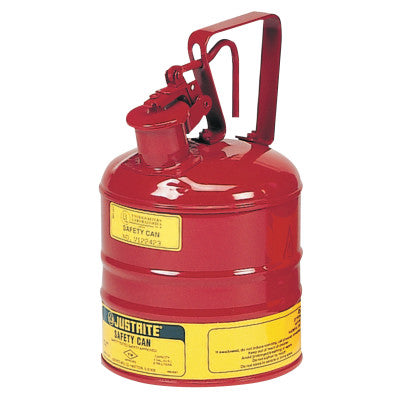 Type l Safety Cans for Flammables, Storage Can, 1 gal, Red, Flame Arrestor