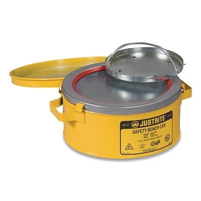 1 GAL BENCH CAN W/BSKT YELLOW