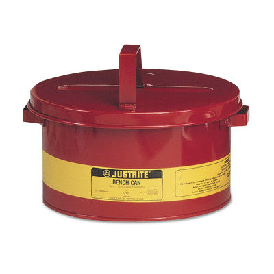 Bench Cans, Hazardous Liquid Cleaning Can, 2 gal, Red