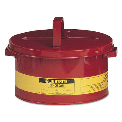 Bench Cans, Hazardous Liquid Cleaning Can, 3 gal, Red