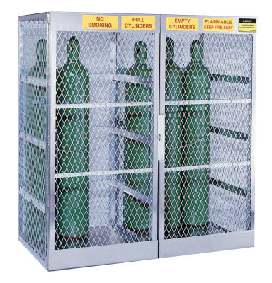 Aluminum Cylinder Lockers, Up to 20 Gas Cylinders