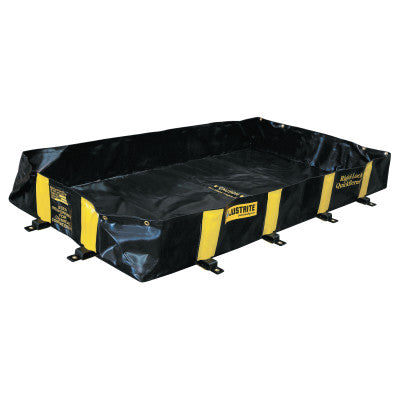 Rigid-Lock QuickBerm Spill Containment Berms, Black, 235 gal, 8 ft x 4 ft
