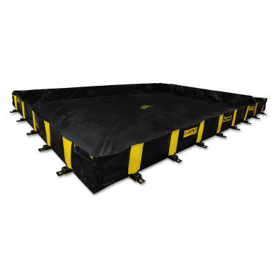 Rigid-Lock QuickBerm Spill Containment Berms, Black, 2990 gal, 20 ft x 20 ft