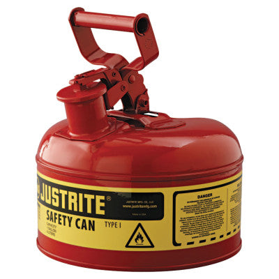 Type I Safety Cans, Flammables, 1 gal, Red