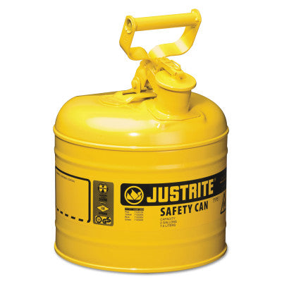 Type I Safety Cans, Diesel, 2 gal, Yellow