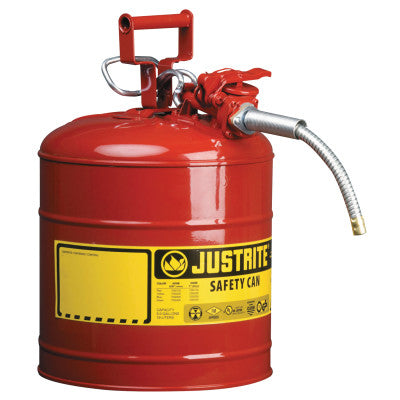 Type II AccuFlow Safety Cans, Flammables, 5 gal, Red