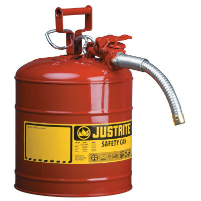 Type II AccuFlow Safety Cans, Flammables, 5 gal, Red