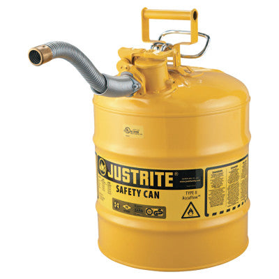 Type II AccuFlow Safety Cans, Diesel, 5 gal, Yellow, 1" Hose