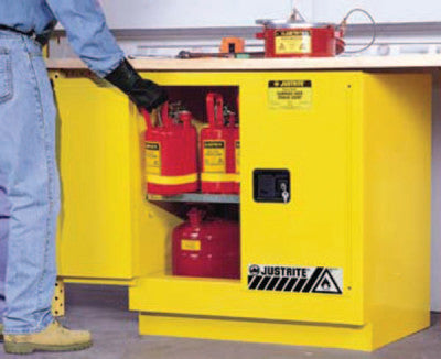 Yellow Undercounter Cabinets, Manual-Closing Cabinet, 22 Gallon