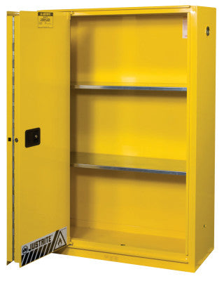 Yellow Safety Cabinets for Flammables, Self-Closing Cabinet, 45 Gallon, 1 Door