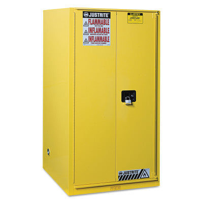 Safety Cabinets for Combustibles, Manual-Closing Cabinet, 96 Gallon, Yellow