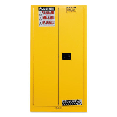 Yellow Vertical Drum Safety Cabinets, Self-Closing Cabinet, (1) 55 Gallon Drum