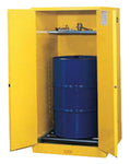 Vertical Drum Safety Cabinets, Manual-Closing Cabinet, 1 55-Gallon Drum, 2 Doors