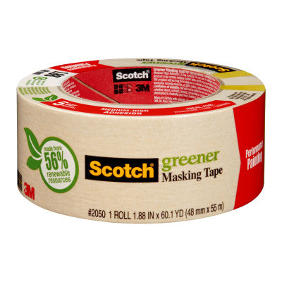 Scotch 2050 Greener Masking Tapes, 1.88 in x 60 yd, Beige