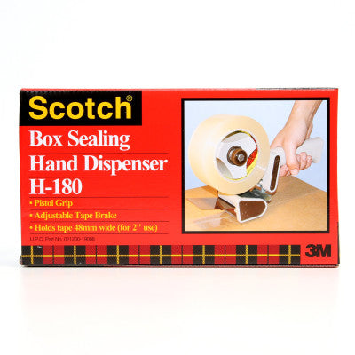 Scotch H180 Box Sealing Tape Dispensers, Metal/Plastic