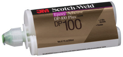 Scotch-Weld Two-Part Epoxy Adhesives, DP100 Plus, 1.7 oz, Dou-Pak, Clear