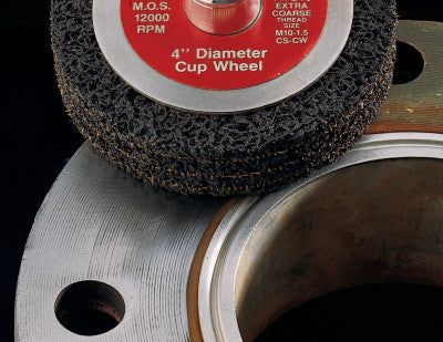Scotch-Brite Clean and Strip Cup Wheels, 4 in, Extra Coarse, Silicon Carbide