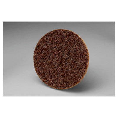 Scotch-Brite Roloc Discs, 2 in, 25,000 rpm, Aluminum Oxide, Brown