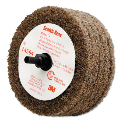 Scotch-Brite Buffing Discs, 4 in, 8,000 rpm, Tan