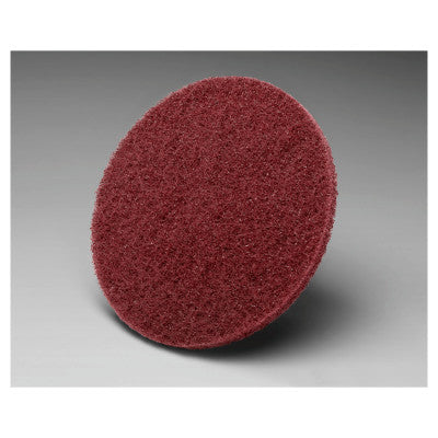 Scotch-Brite Roloc Discs, 3 in Dia, Aluminum Oxide, Maroon, Medium