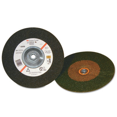 Depressed Center Wheel, 9 in Dia, 1/4 in Thick, 24 Grit Ceramic Alum. Oxide