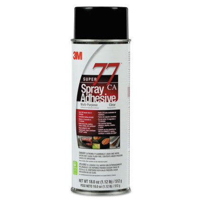 Super 77 Mult-Purpose Spray Adhesives, 24 oz Aerosol Can, Clear