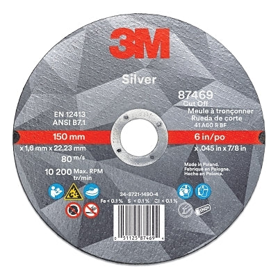 3M SILVER CUT-OFF WHL T16 IN X .045 IN X 7/8 IN
