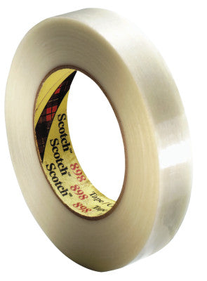 Scotch Filament Tapes 898, 0.47 in x 60 yd, 380 lb/in Strength, Clear