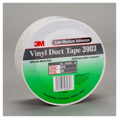 3903 Vinyl Duct Tapes, 2 in x 50 yd x 6.5 mil, Green