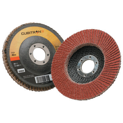 Cubitron II Flap Disc 967A, 4 1/2", 40 Grit, 7/8" Arbor, 13,300 rpm, Type 27