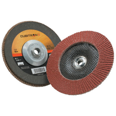 Cubitron II Flap Disc 967A, 7 in, 80 Grit, 5/8-11 Arbor, 8,600 rpm, Type 29
