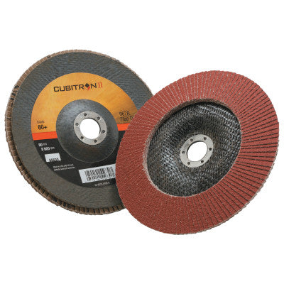 Cubitron II Flap Disc 967A, 7 in, 60 Grit, 7/8 in Arbor, 8,600 rpm, Type 29