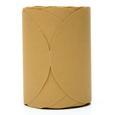 Stikit 236U Gold Disc Rolls, Aluminum Oxide, 6 in Dia, P180 Grit