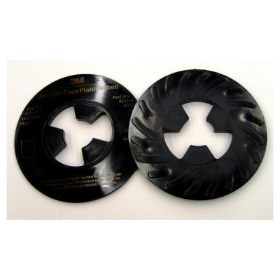 Disc Pad Face Plates, 5 in Dia, Hard, Black
