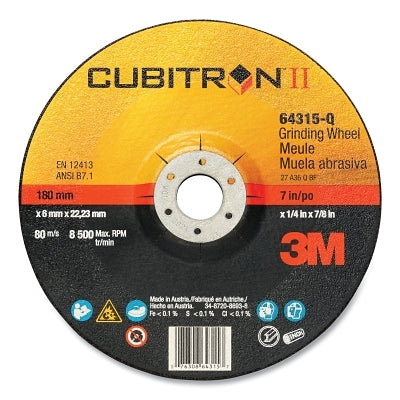 CUBITRON 2 DEPR CENT GRIND WHL 64315-Q 7X1/4X7/8