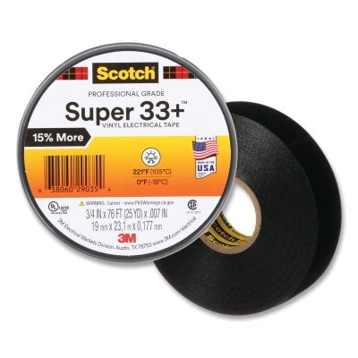 SCOTCH SUPER 33+ 3/4 INX 20 FT VINYL ELEC TAPE