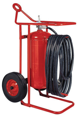 Wheeled Fire Extinguisher Units, Class A, B and C Fires, 125 lb Cap. Wt.