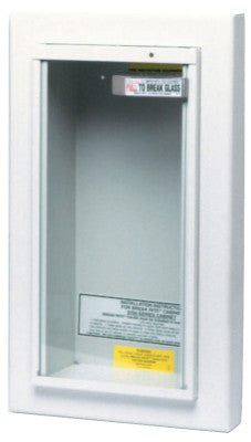 Extinguisher Cabinets, Semi-Recessed, Steel, Tan, 5 lb