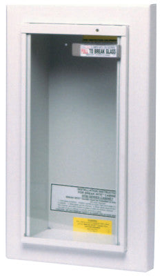 Extinguisher Cabinets, Semi-Recessed, steel, Tan, 10 lb